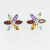 9ct gold multigem earrings