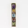 9ct Yellow Gold Multigem Bar Pendant