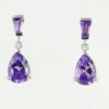 Sterling Silver Amethyst Drop Earrings