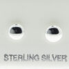 Sterling Silver Button Stud Earrings