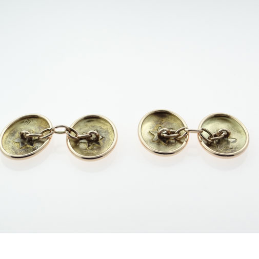 Antique 9ct Rose Gold Cufflinks - Chester 1904 | The Jewellery Warehouse
