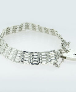 Vintage Sterling Silver Gate Bracelet - London 1979