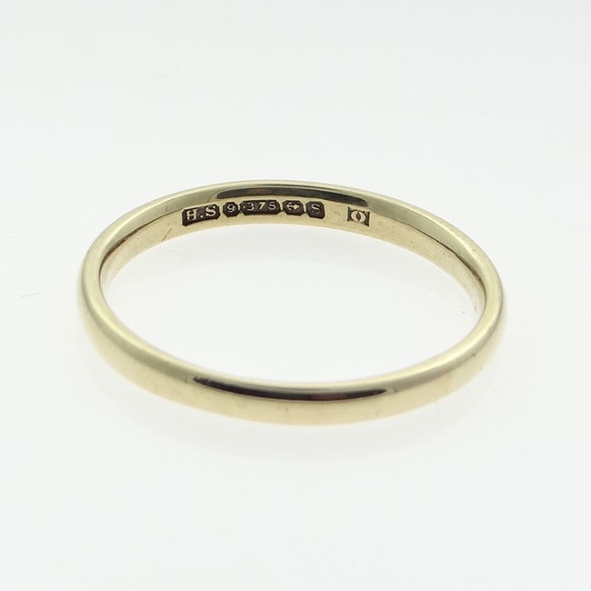Vintage 9ct Gold Wedding Ring, Birmingham 1942