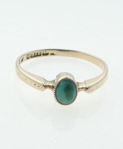Antique 9ct Rose Gold Turquoise Ring
