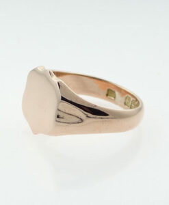 Rose Gold Shield Signet Ring