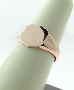 Gold Shield Signet Ring