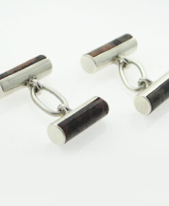 silver moss agate cufflinks
