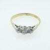 three stone diamond ring