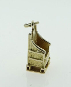 Vintage Gold Coronation Throne Charm 1952