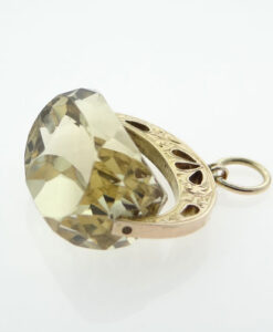 Antique 9ct Gold Citrine Spinner Fob