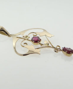 Victorian Gold Ruby Pendant