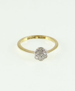 gold Diamond Daisy Ring