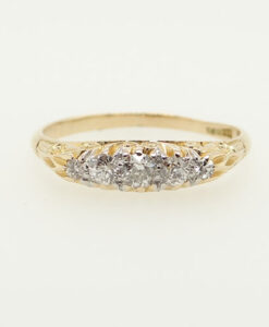 Antique 18ct Gold Five Stone Diamond Ring