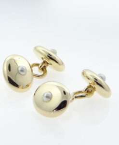 Antique Gold Pearl Cufflinks
