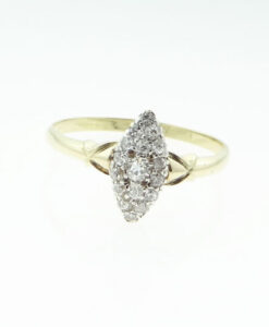 Antique 18ct Gold Diamond Cluster Ring
