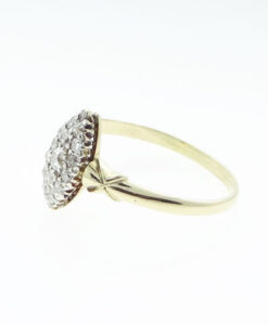 Gold Diamond Cluster Ring