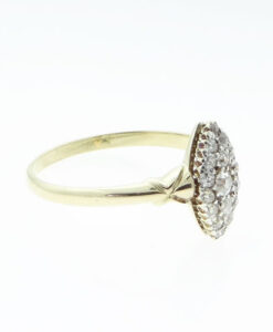 Gold Diamond Cluster Ring
