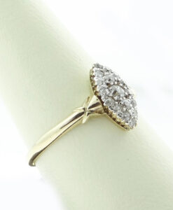 Antique 18ct Gold Diamond Cluster Ring