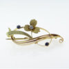 Antique 15ct Gold Diamond and Sapphire Brooch