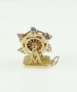 9ct gold moving ferris wheel charm