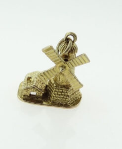 9ct Gold Moving Windmill Charm