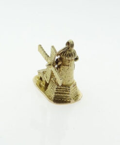 Gold Moving Windmill Charm