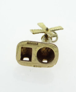 Vintage Gold Moving Windmill Charm