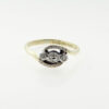 Antique 9ct Gold and Platinum Three Stone Diamond Ring