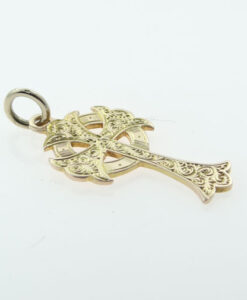 Antique Rose Gold Celtic Cross