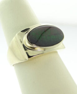 Gold Ammolite Stone Ring