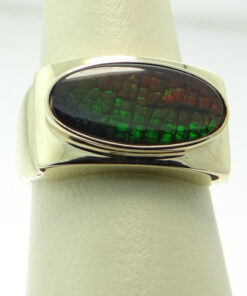 Ammolite Stone Ring