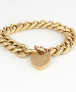 Antique 15ct Gold Engraved Curb Bracelet