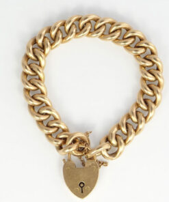 15ct Gold Engraved Curb Bracelet