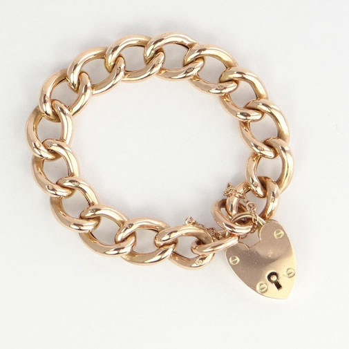 Rose Gold Curb Bracelet c1900