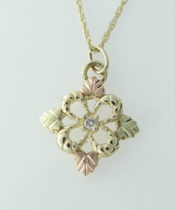 10ct Black Hills Gold diamond pendant