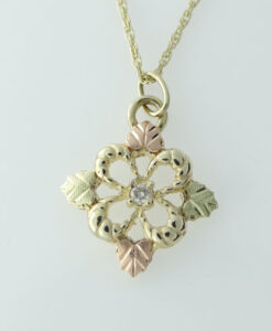 10ct Black Hills Gold diamond pendant