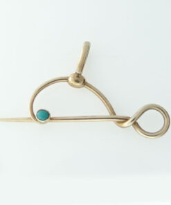 Turquoise set Fob or Watch Pin