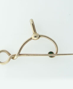 Antique 9ct Rose Gold Turquoise set Fob or Watch Pin