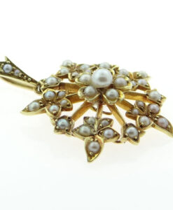 Gold Seed Pearl Pendant circa 1900