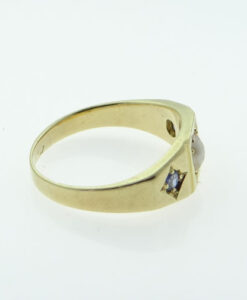 Victorian 18ct Gold Sapphire and Pearl Ring