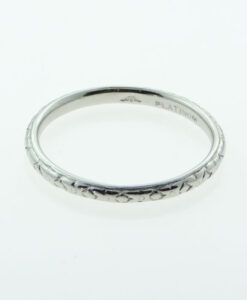 Antique platinum wedding ring