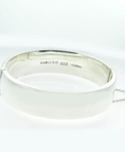 Vintage Silver Half Engraved Bangle