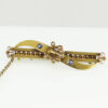 antique 15ct gold sapphire and pearl brooch