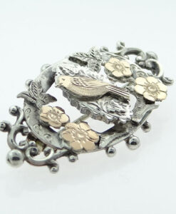 Antique Silver Bird Brooch