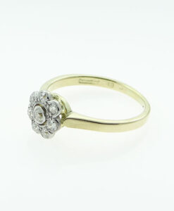 Diamond Daisy Cluster Ring