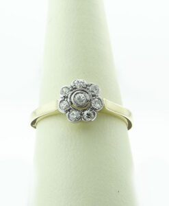 Diamond Daisy Cluster Ring