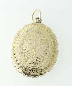 Gold Back and Front Oval Picture Locket