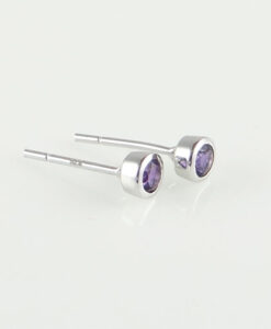 white gold amethyst earrings