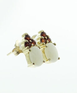 opal and garnet earrings