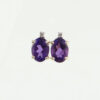 gold amethyst and diamond earrings